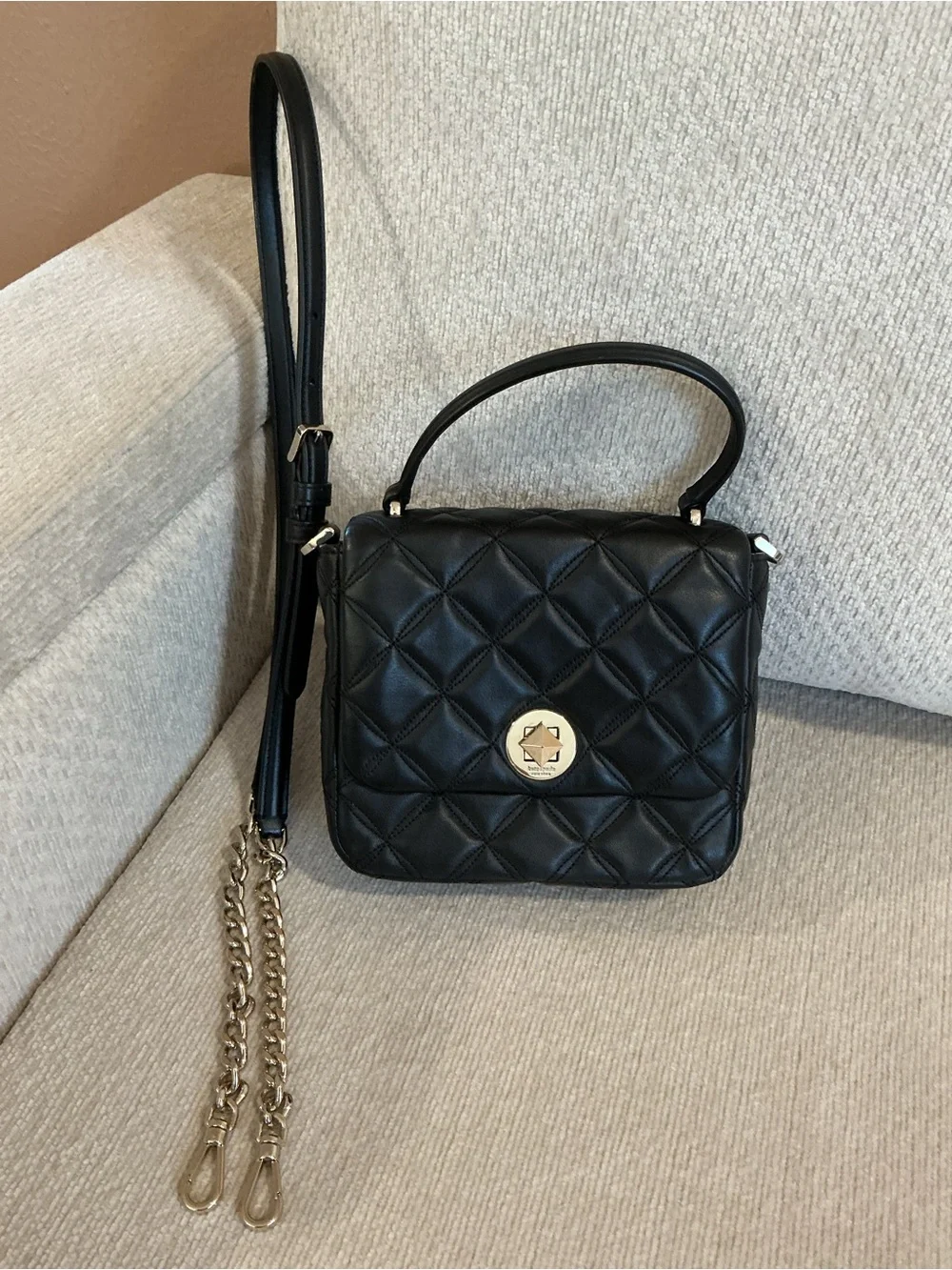 Kate Spade Natalia Quilted Leather Square Crossbody Flap Bag - NWOT